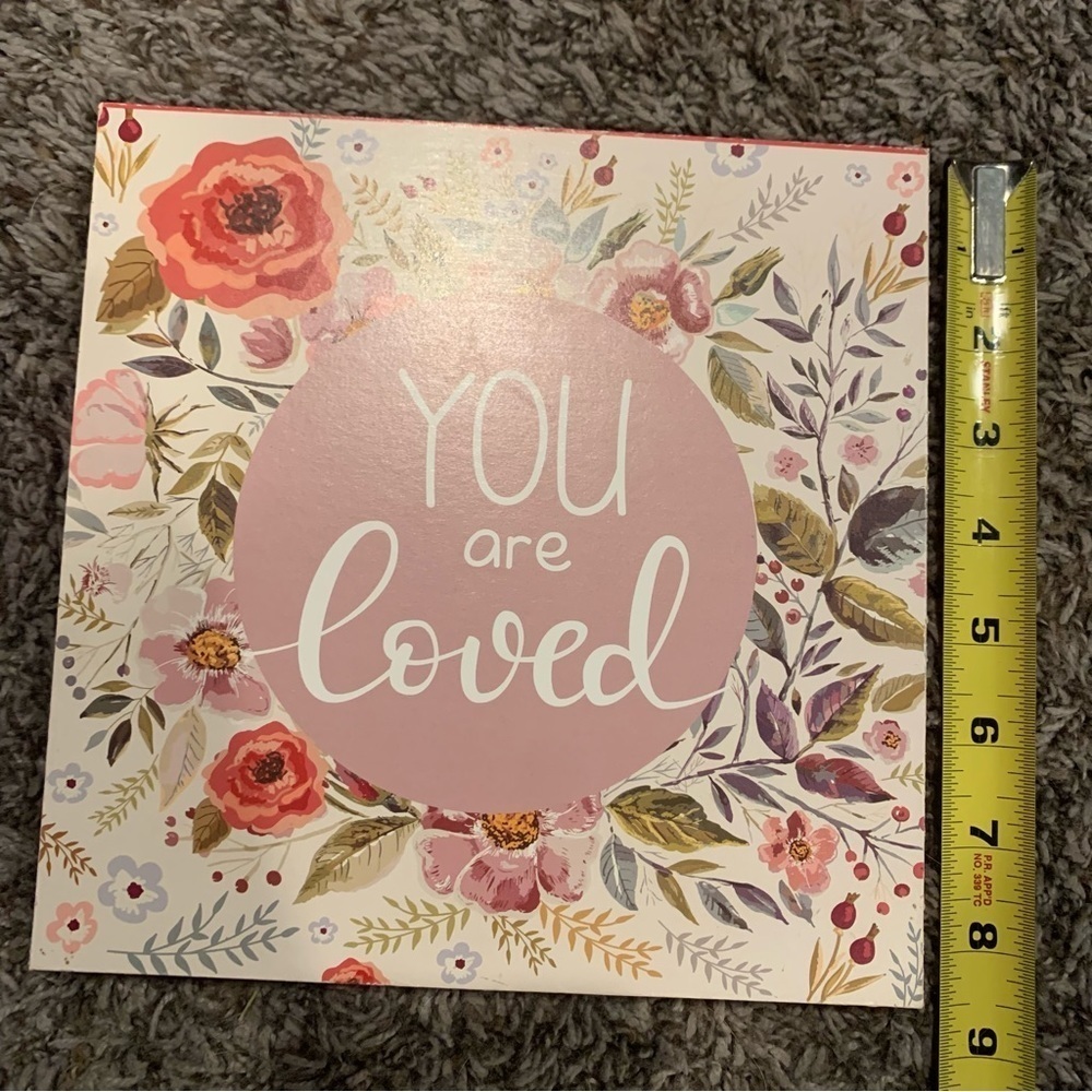 You are loved floral wall decor.